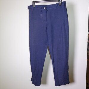 Calamassi Navy Linen Pants – Size L | NWT
